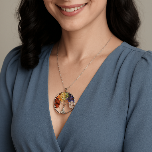Tree of life necklace for all 7 chakras