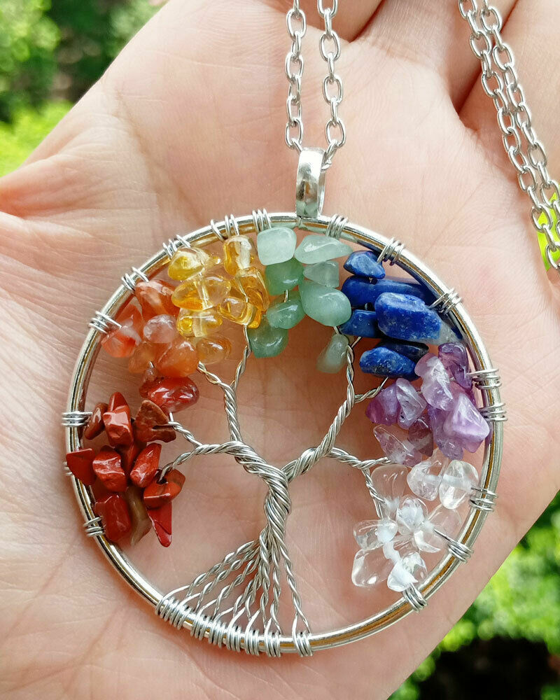 Tree of life necklace for all 7 chakras